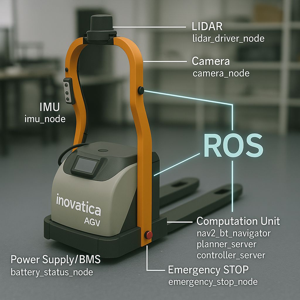Studium przypadku: autonomiczny system wózka widłowego oparty na ROS 2