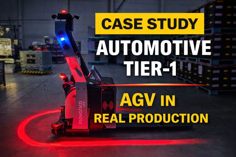 Grafika z publikacji LinkedIn o wdrozeniu AGV w FicoMirrors